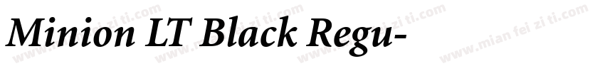 Minion LT Black Regu字体转换